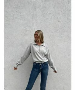 Six Fifty Quincy Quarter Zip Sweatshirts & Sweaters Grey -Six Fifty Shop unnamed file 654