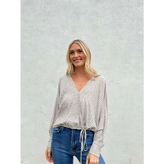 Six Fifty Millie Surplus Blouse Tops Oatmeal 4 Six Fifty Millie Surplus Blouse Tops Oatmeal - Image 4