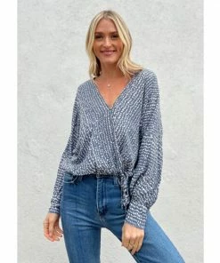 Six Fifty Millie Surplus Blouse Tops Navy