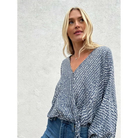 Six Fifty Millie Surplus Blouse Tops Navy 2 Six Fifty Millie Surplus Blouse Tops Navy - Image 2