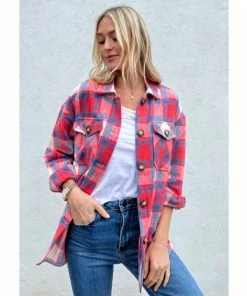 Six Fifty Remember Me Shacket Clothing Red