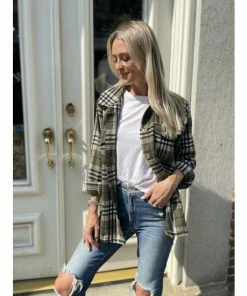 Six Fifty Beg To Differ Shacket Coats, Jackets & Blazers Green Plaid -Six Fifty Shop unnamed file 740