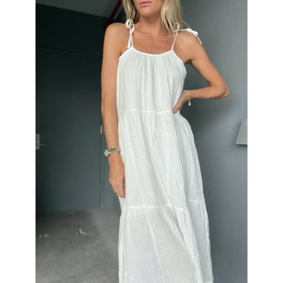 Six Fifty The Gauze Midi Dresses White 1 Six Fifty The Gauze Midi Dresses White