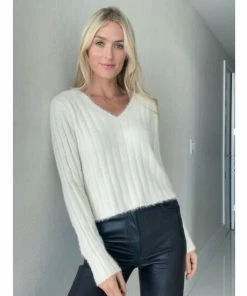 Six Fifty Ella Eyelash Sweater Sweatshirts & Sweaters Ivory