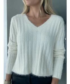 Six Fifty Ella Eyelash Sweater Sweatshirts & Sweaters Ivory -Six Fifty Shop unnamed file 763