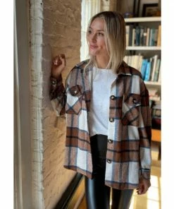 Six Fifty Sophia Shacket Clothing Brown