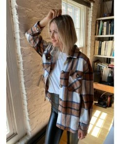 Six Fifty Sophia Shacket Clothing Brown -Six Fifty Shop unnamed file 783