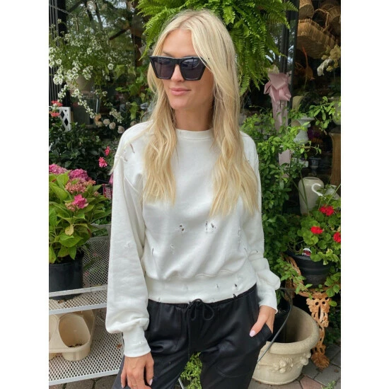 Six Fifty Jet Set Crewneck Sweatshirts & Sweaters White 2 Six Fifty Jet Set Crewneck Sweatshirts & Sweaters White - Image 2