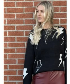 Six Fifty It's Electric Sweater Sweatshirts & Sweaters Black