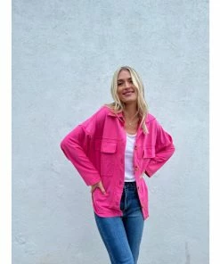 Six Fifty Josie Oversized Shacket Coats, Jackets & Blazers Hot Pink -Six Fifty Shop unnamed file 834
