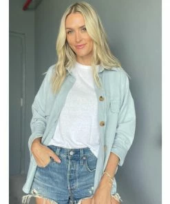 Six Fifty Josie Oversized Shacket Coats, Jackets & Blazers Teapot Blue