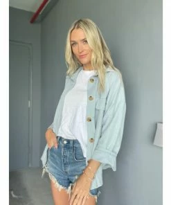 Six Fifty Josie Oversized Shacket Coats, Jackets & Blazers Teapot Blue -Six Fifty Shop unnamed file 838