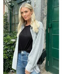 Six Fifty West Coast Shacket Coats, Jackets & Blazers Grey