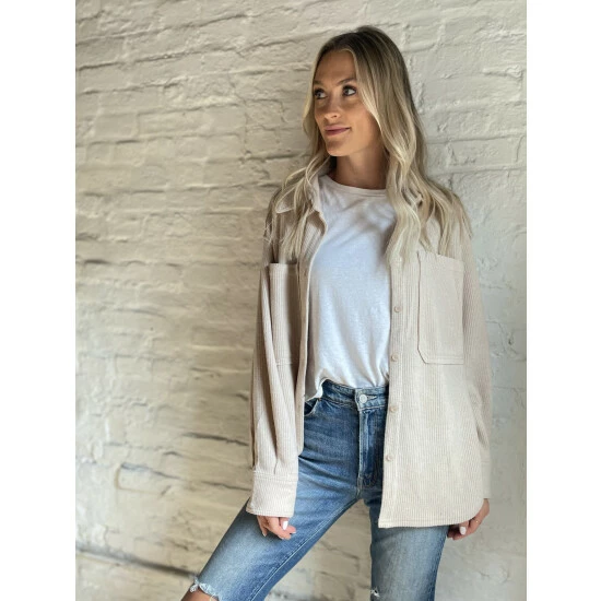 Six Fifty West Coast Shacket Coats, Jackets & Blazers Beige 4 Six Fifty West Coast Shacket Coats, Jackets & Blazers Beige - Image 4