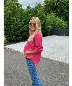 Six Fifty Good Mood Sweater Sweatshirts & Sweaters Fuchsia -Six Fifty Shop unnamed file 864