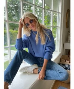 Six Fifty Good Mood Sweater Sweatshirts & Sweaters Cobalt -Six Fifty Shop unnamed file 873