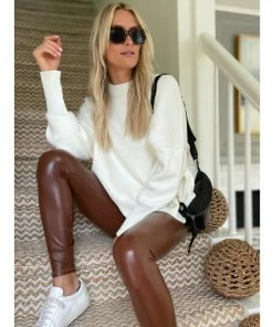 Six Fifty Good Mood Sweater Sweatshirts & Sweaters Ivory