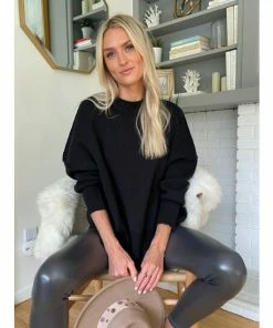 Six Fifty Shop 24 Six Fifty Good Mood Sweater Sweatshirts & Sweaters Black