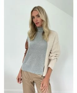 Six Fifty Shop 48 Six Fifty Abigail Colorblock Sweater - Brown Combo Sweatshirts & Sweaters