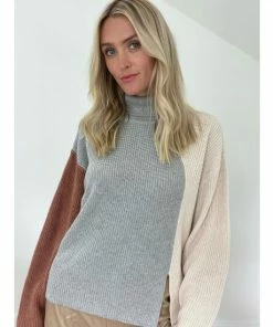 Six Fifty Abigail Colorblock Sweater - Brown Combo Sweatshirts & Sweaters -Six Fifty Shop unnamed file 904