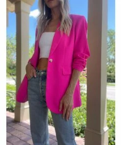 Six Fifty The Statement Blazer Coats, Jackets & Blazers Hot Pink -Six Fifty Shop unnamed file 916