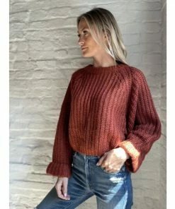 Six Fifty Luisa Chunky Sweater Tops Rust -Six Fifty Shop unnamed file 93
